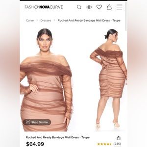 Fashions Nova ruched midi dress